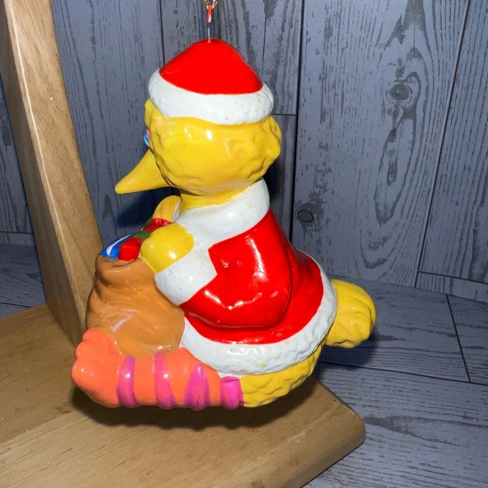 Applause Ornament Big Bird Christmas Red Santa Hat Colorful Holiday Whimsical - Picture 2 of 7